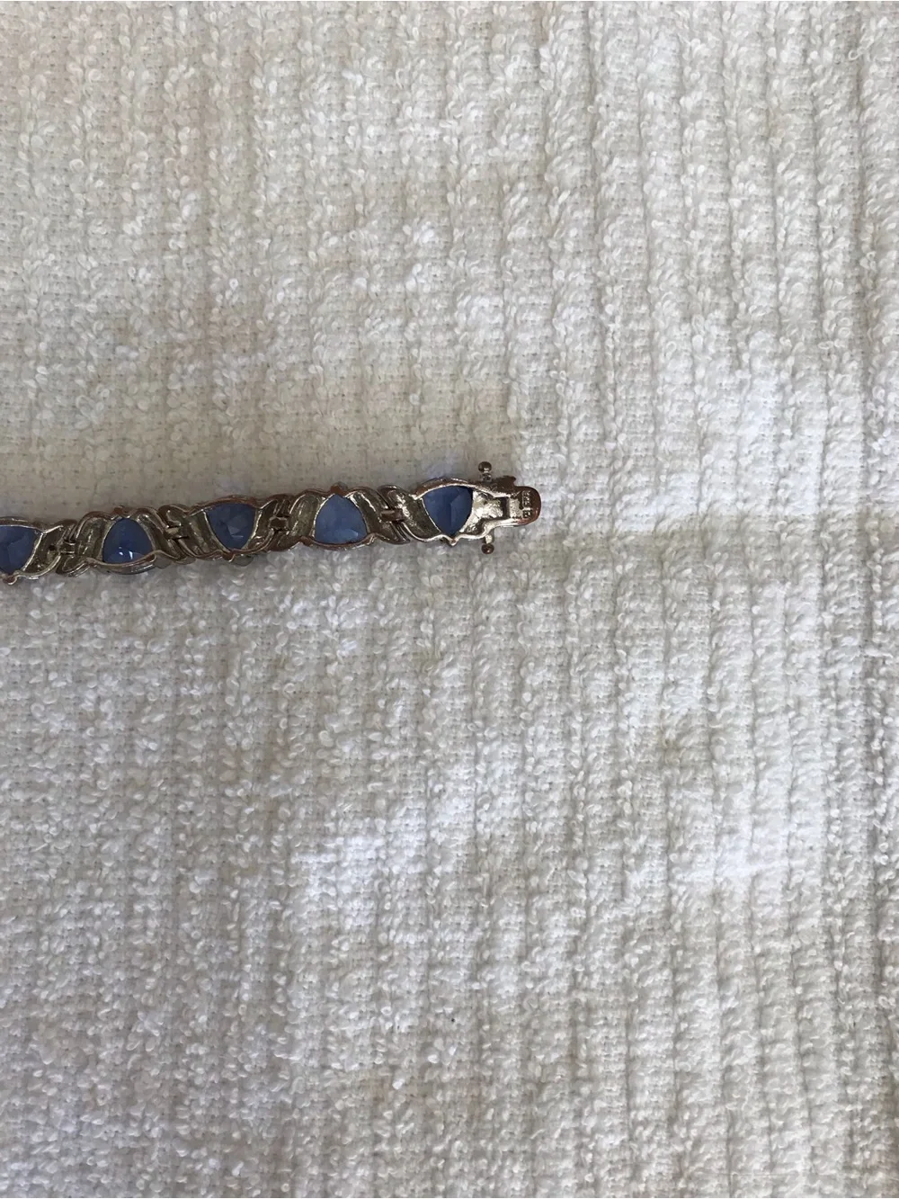 Sparkling Blue crystal bracelet in silver  - Women's Accessory